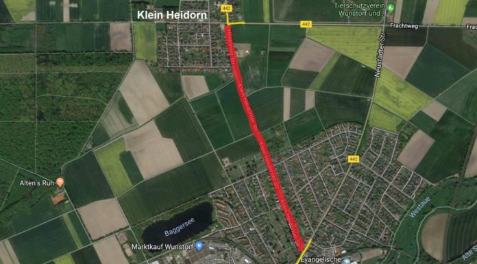 Baubeginn in der Klein Heidorner Straße am Montag