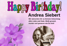 Alles Gute zum Geburtstag, Andrea!