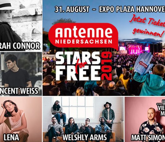 Jetzt Tickets für STARS for FREE am 31. August auf der Expo Plaza in Hannover gewinnen!