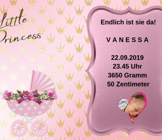 Herzlich Willkommen im Leben, Vanessa