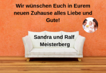 Viel Glück im neuen Zuhause Ihr Drei!