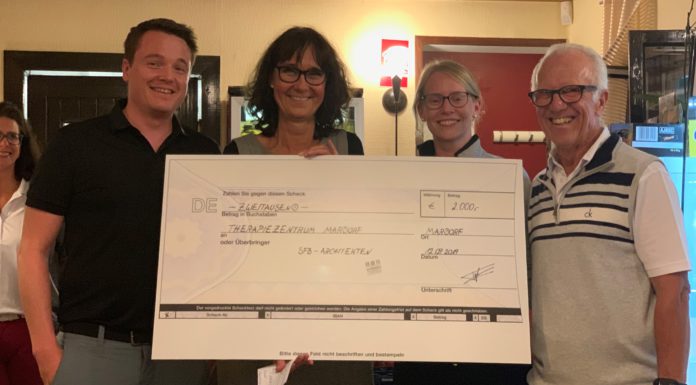 Fetter Scheck für den guten Zweck