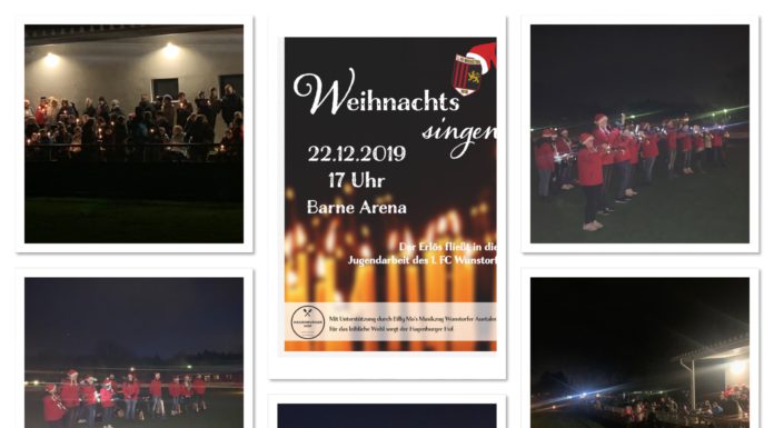 Rund 400 Gäste nahmen am ersten Weihnachtssingen des 1.FC WUNSTORF in der BARNE ARENA teil.