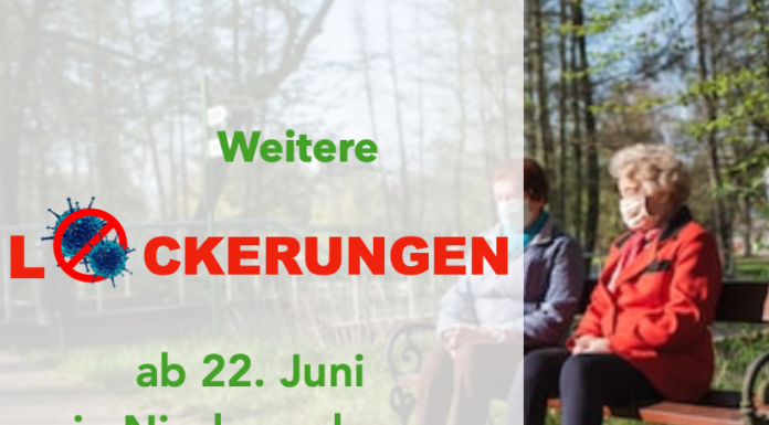 Weitere Lockerungen in Niedersachsen ab Montag, den 22. Juni 2020
