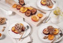 Gegrillte Früchte der Saison