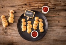 Vegetarische Würstchen Mumien