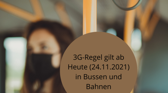 3G-Regel gilt ab Heute (24.11.2021) in Bussen und Bahnen