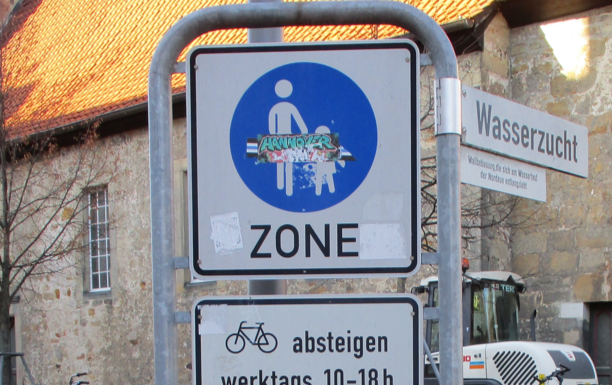 Fußgängerzone im Innenstadtbereich Wunstorf Radfahren verboten – aber nicht immer