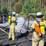 Brennender Wohnwagen: Feuer auf einem Campingplatz in Mardorf mit 100 Einsatzkräften