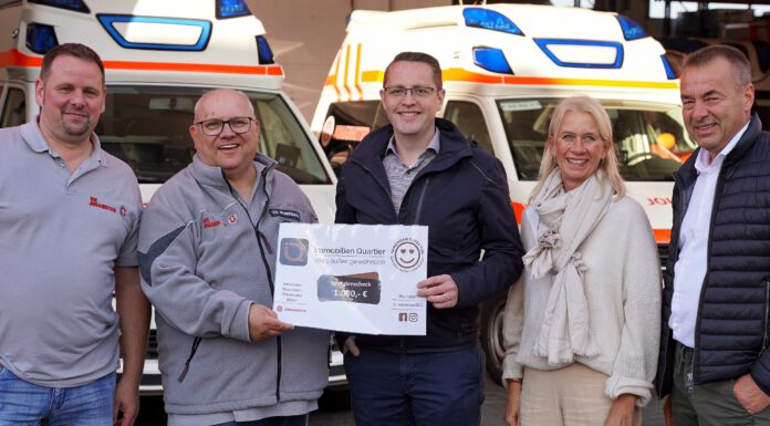 Immobilien Quartier unterstützt Johanniter-Ehrenamt – Spende wird für den Ausbau des Ehrenamtshauses eingesetzt
