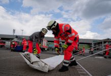 Zug der Johanniter probt mit großer Übung für den realen Einsatz Zug der Johanniter probt mit großer Übung für den realen Einsatz. Foto: Peer Gongoll /Johanniter