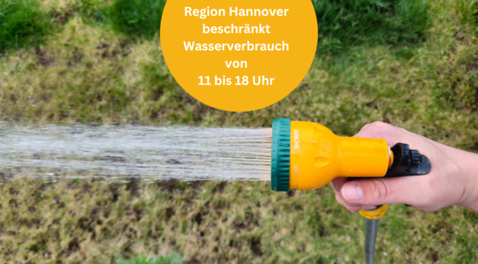 Wegen allgemeiner Trockenheit – Region Hannover beschränkt Wasserverbrauch von 11 bis 18 Uhr Wegen allgemeiner Trockenheit - Region Hannover beschränkt Wasserverbrauch von 11 bis 18 Uhr