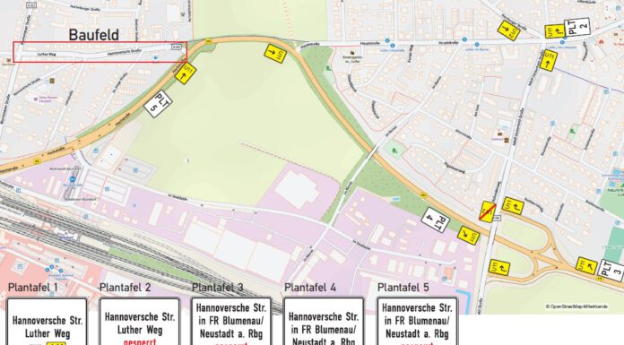 Vollsperrung Hannoversche Str./Luther Weg (K333) ab 16.04.24 Vollsperrung Hannoversche Str./Luther Weg (K333) ab 16.04.24