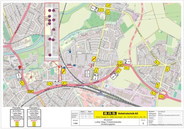 Sperrung des Bahnübergangs Luther Weg/Gustav-Kohne-Str. bis Ende März 2025