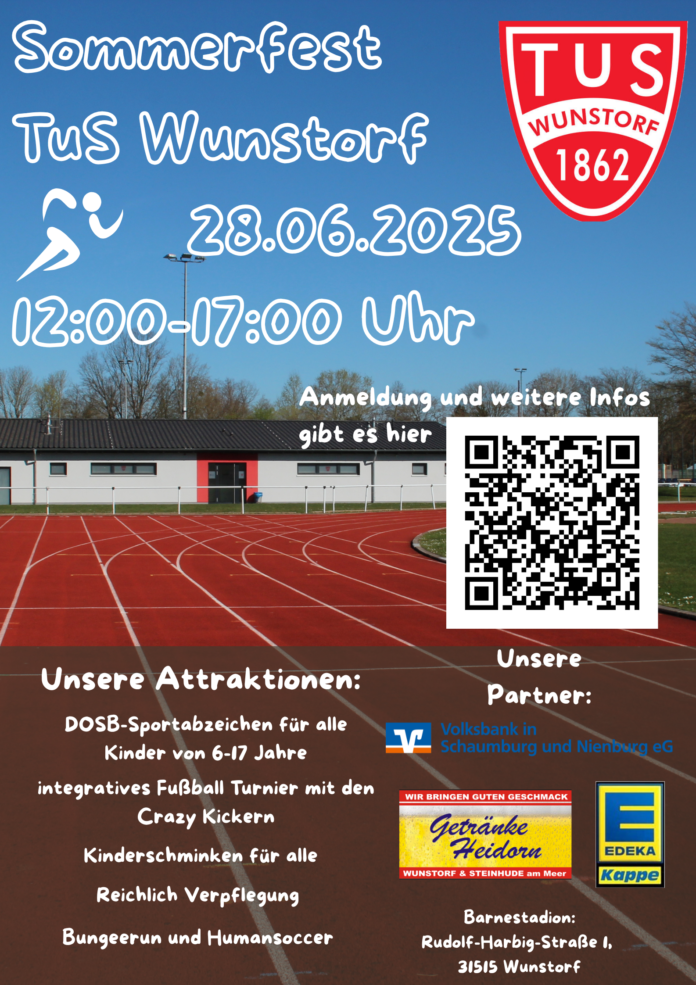 Am 28. Juni 2025 findet das sportliche Sommerfest aller Kulturen im Barnestadion Wunstorf statt. Ein unvergesslicher Tag für alle