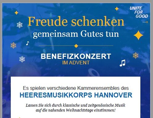 Freuen Sie sich auf die Klangfarben des Advent beim Benefizkonzert des Rotary-Clubs Freuen Sie sich auf die Klangfarben des Advent beim Benefizkonzert des Rotary-Clubs Garbsen-Wunstorf am 16. Dezember 2025