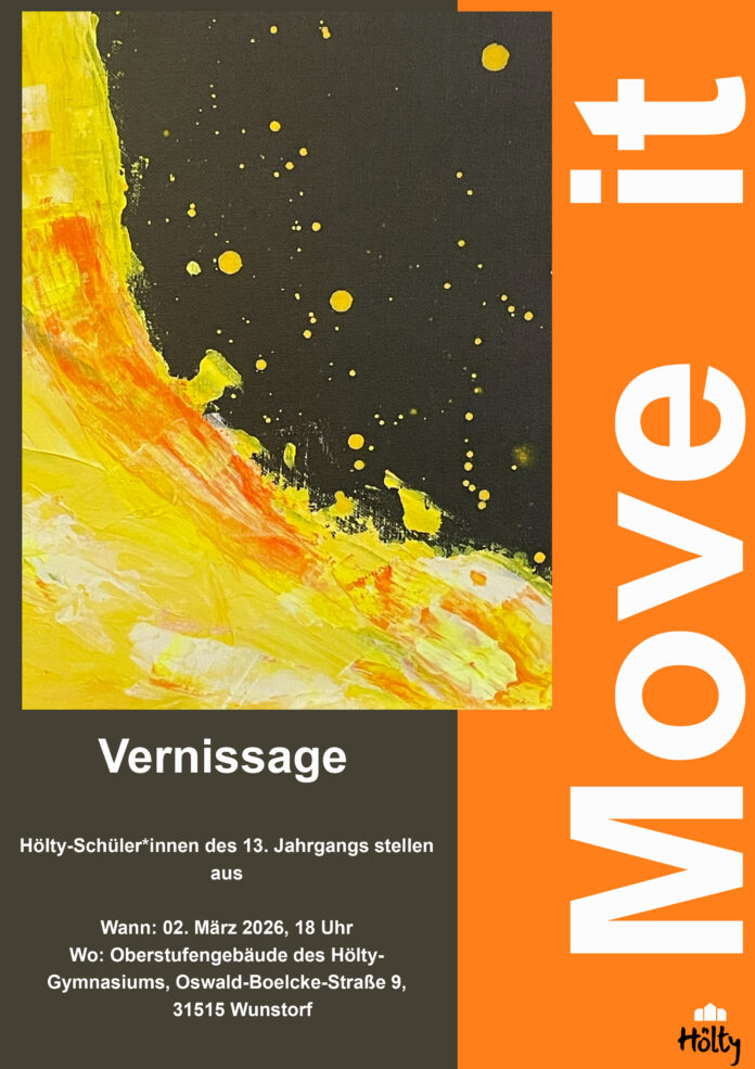 Hölty-Schüler präsentieren Kunstwerke zur Bewegung bei der Vernissage „Move It“ im Oberstufengebäude. Kreativität, die man anschauen kann
