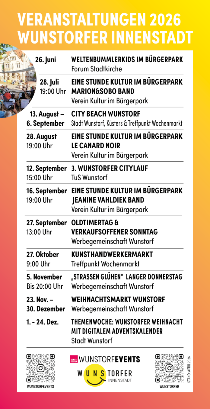 Innenstadt-Veranstaltungsflyer 2026 ist da: Wo er ausliegt, wer die Termine macht und was Citymanagerin zum Programm Tanja Berg sagt