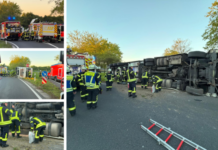 Lkw kippt auf Autobahnabfahrt bei Wunstorf-Kolenfeld – Fahrer aus Führerhaus befreit Lkw kippt auf Autobahnabfahrt bei Wunstorf-Kolenfeld – Fahrer aus Führerhaus befreit