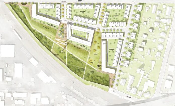 Grünes Vorzeigequartier kommt zurück: Auf dem Ex-Vion-Areal sind 350 bis 400 Wohnungen, Park, Kita und Solarenergie geplant