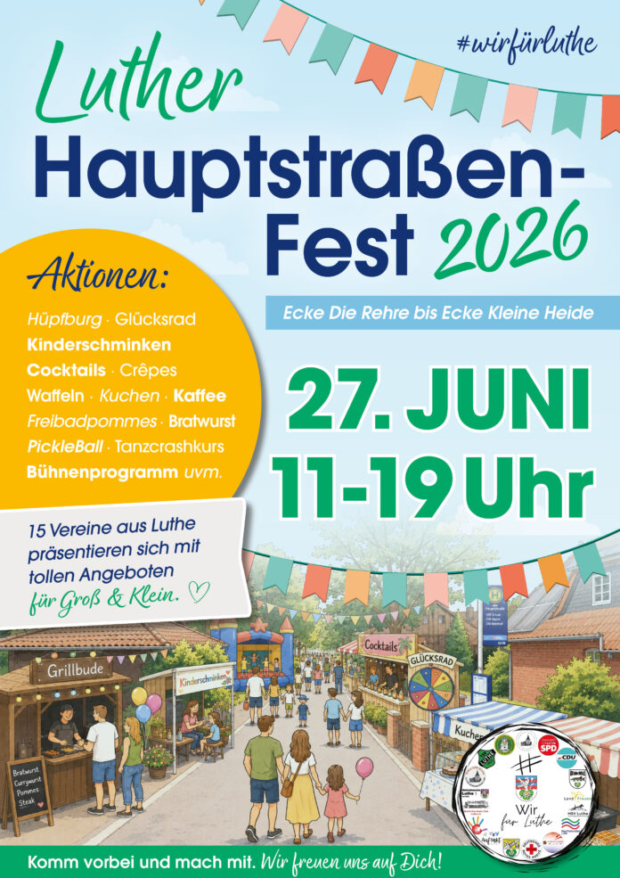 Hauptstraße wegen Fest in Luthe gesperrt: Am 27. Juni 2026 ist die Straße von 6 Uhr bis 22 Uhr nicht befahrbar. Eine Umleitung ist eingerichtet