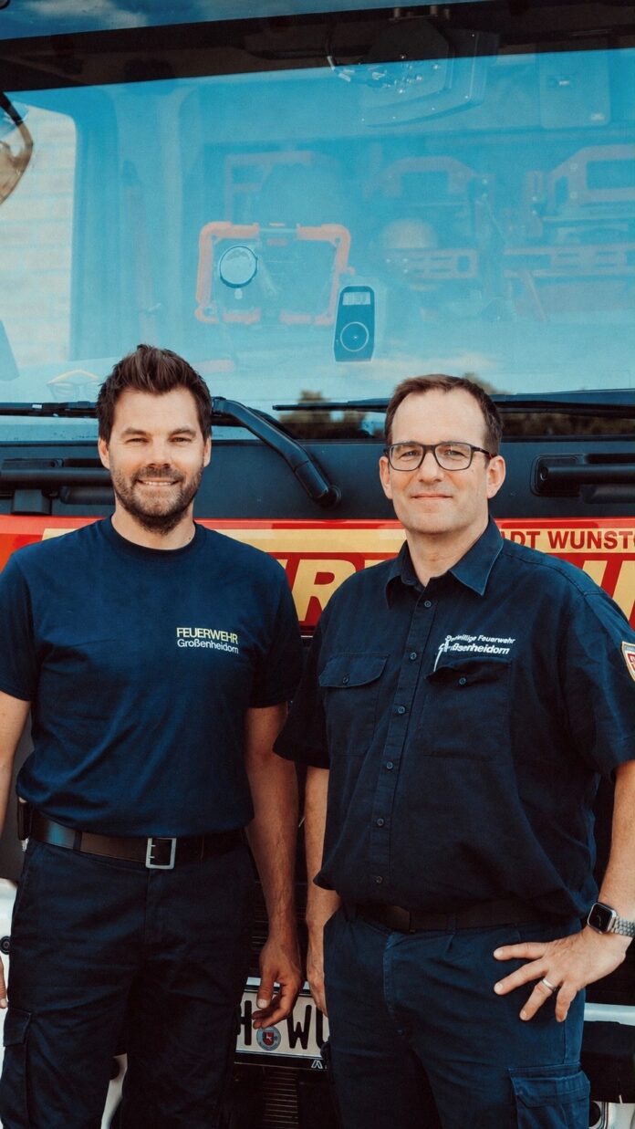 Seit 1. Juli 2026 neue Leitung in Großenheidorn Seit dem 1. Juli 2026 übernimmt die Feuerwehr in Großenheidorn mit Florian Kauke und Ruven Rintelmann eine neue Leitung